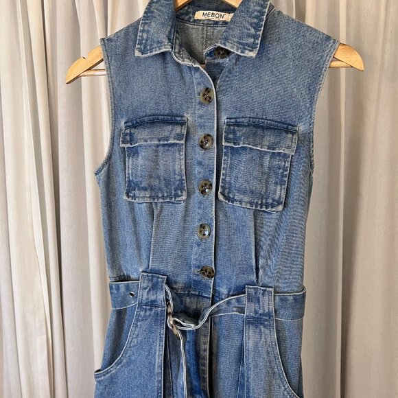 Mebon Denim Jumpsuit - Picture 2 of 6